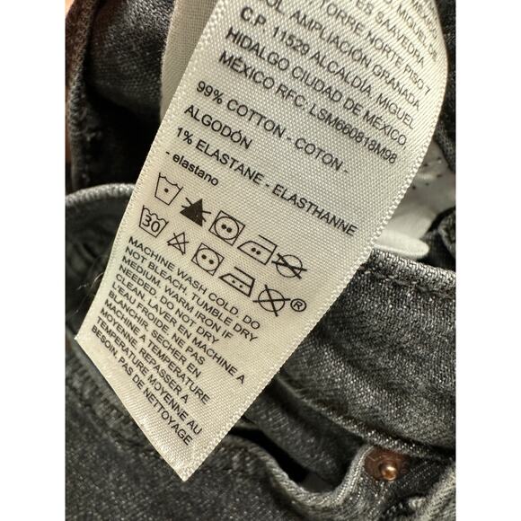 Levi Strauss Womens Black Denim Jean Maxi Skirt Size 0 Modest Church Fall Casual - Picture 9 of 9